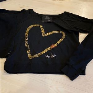 Peace love world sweatshirt never worn